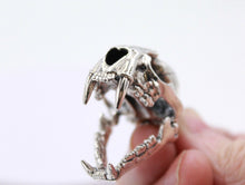 Load image into Gallery viewer, 925 Sterling Silver Hallmarked  Large Cow Bull Animal Carcass Skull  Pendant