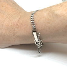 Load image into Gallery viewer, Ladies 925 Sterling Silver Hallmarked Cuban Chain Link Bracelet