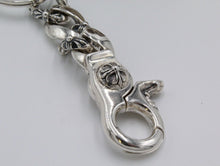 Load image into Gallery viewer, Solid 925 Silver Fleur De Lys Keyring Keychain Hallmarked