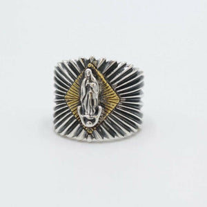 Hallmarked 925 Silver Mens Or Ladies Sizeable Mother Mary Ring