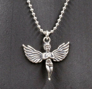 Hallmarked Ladies or Mens Sterling Silver 925 Cherub Angel Pendant