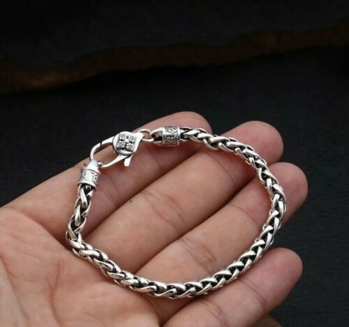 Sterling silver hot sale wheat bracelet