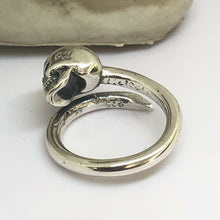 Load image into Gallery viewer, Hallmarked 925 Sterling Silver Skull Wrap Ring