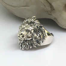 Load image into Gallery viewer, Hallmarked  925 Sterling Silver Lion Head Ring