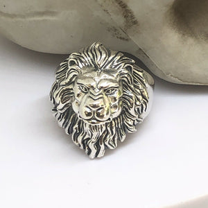 Hallmarked  925 Sterling Silver Lion Head Ring