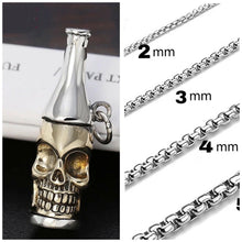 Load image into Gallery viewer, Hallmarked 925 silver Skull Bottle pendant