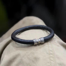 Load image into Gallery viewer, Leather Bracelet with Silver Clasp