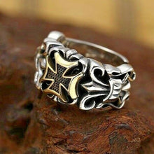 Load image into Gallery viewer, 925 Sterling Silver Hallmarked Maltese Cross Ring (sizeable)