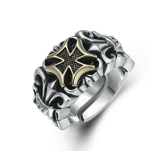 925 Sterling Silver Hallmarked Maltese Cross Ring (sizeable)