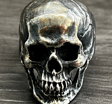 Load image into Gallery viewer, Oxidised 925 Sterling Silver High Detailed Skull Ring