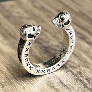 925 Silver Skull Pinky Ring