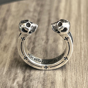 925 Silver Skull Pinky Ring