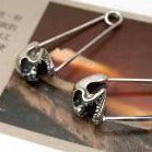 Load image into Gallery viewer, 925 Sterling Silver Skull Safety Pin