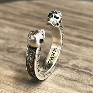 925 Silver Skull Pinky Ring