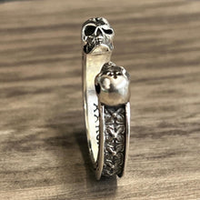 Load image into Gallery viewer, 925 Silver Skull Pinky Ring