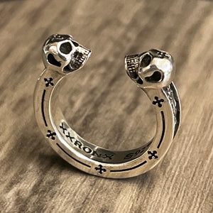 925 Silver Skull Pinky Ring