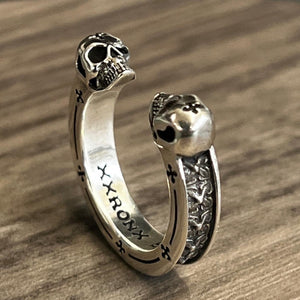 925 Silver Skull Pinky Ring