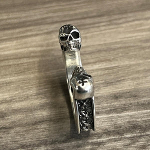 925 Silver Skull Pinky Ring