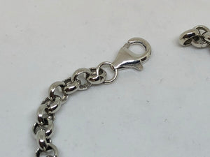 925 Hallmarked Silver Mens Ladies Cross Charm Belcher Bracelet