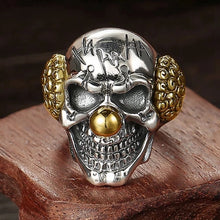 Load image into Gallery viewer, Mens or  Ladies 925 Hallmarked Silver Sizeable IT Clown Skull Ring