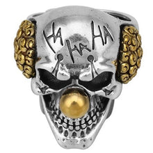 Load image into Gallery viewer, Mens or  Ladies 925 Hallmarked Silver Sizeable IT Clown Skull Ring