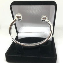 Load image into Gallery viewer, Solid 925 Sterling Silver Hallmarked  Heavy Identity Torque Bangle