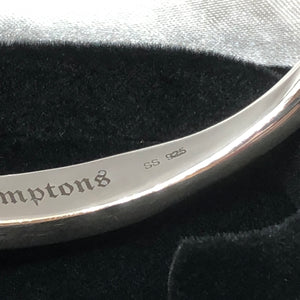 Solid 925 Sterling Silver Hallmarked  Heavy Identity Torque Bangle