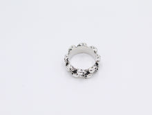 Load image into Gallery viewer, Solid 925 Sterling Silver Hallmarked  Skull Dominant Ring Thin Band