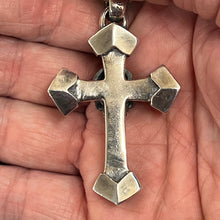 Load image into Gallery viewer, Heavy sterling silver skull cross and chain