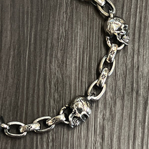 925 Sterling Silver Skull Bracelet