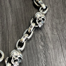 Load image into Gallery viewer, 925 Sterling Silver Skull Bracelet