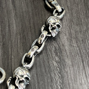 925 Sterling Silver Skull Bracelet