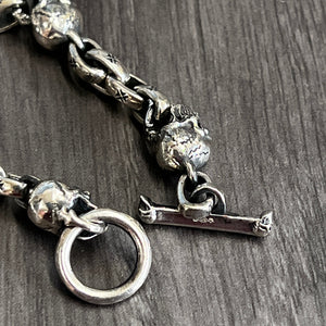 925 Sterling Silver Skull Bracelet