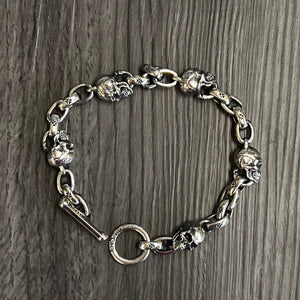 925 Sterling Silver Skull Bracelet