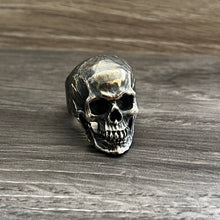 Load image into Gallery viewer, Oxidised 925 Sterling Silver High Detailed Skull Ring