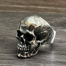 Load image into Gallery viewer, Oxidised 925 Sterling Silver High Detailed Skull Ring