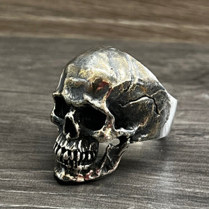 Oxidised 925 Sterling Silver High Detailed Skull Ring