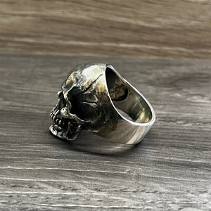 Oxidised 925 Sterling Silver High Detailed Skull Ring