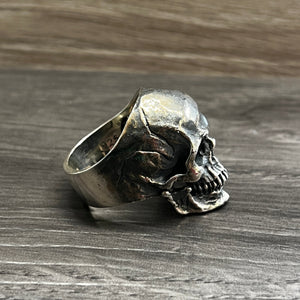 Oxidised 925 Sterling Silver High Detailed Skull Ring