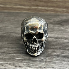 Load image into Gallery viewer, Oxidised 925 Sterling Silver High Detailed Skull Ring