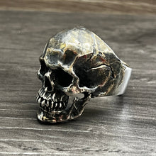 Load image into Gallery viewer, Oxidised 925 Sterling Silver High Detailed Skull Ring