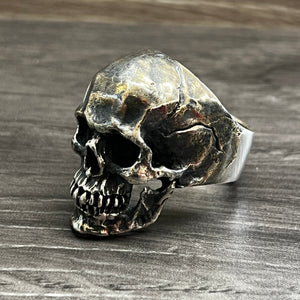 Oxidised 925 Sterling Silver High Detailed Skull Ring