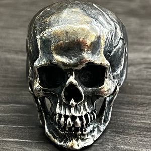 Oxidised 925 Sterling Silver High Detailed Skull Ring