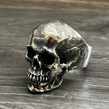 Load image into Gallery viewer, Oxidised 925 Sterling Silver High Detailed Skull Ring