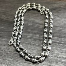 Load image into Gallery viewer, 925 Hallmarked Sterling Silver Skull Chain Necklace