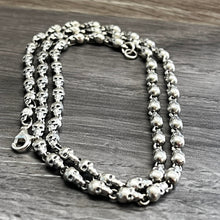 Load image into Gallery viewer, 925 Hallmarked Sterling Silver Skull Chain Necklace