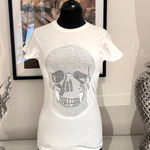 Load image into Gallery viewer, Women&#39;s Rhinestone Skull T shirt