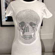 Load image into Gallery viewer, Women&#39;s Rhinestone Skull T shirt