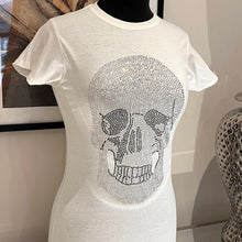 Load image into Gallery viewer, Women&#39;s Rhinestone Skull T shirt