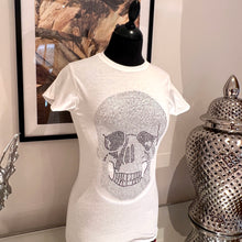 Load image into Gallery viewer, Women&#39;s Rhinestone Skull T shirt